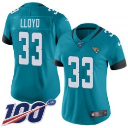 Jaguars #33 Devin Lloyd Teal Green Alternate Women's Stitched NFL 100th Season Vapor Untouchable Limited Jersey