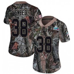 Chiefs #38 L'Jarius Sneed Camo Super Bowl LVII Patch Women's Stitched NFL Limited Rush Realtree Jersey