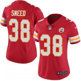 Chiefs #38 L'Jarius Sneed Red Team Color Women's Stitched NFL Vapor Untouchable Limited Jersey