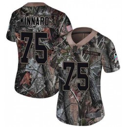 Chiefs #75 Darian Kinnard Camo Women's Stitched NFL Limited Rush Realtree Jersey