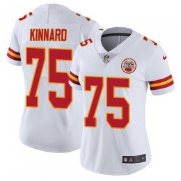 Chiefs #75 Darian Kinnard White Women's Stitched NFL Vapor Untouchable Limited Jersey