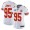 Chiefs #95 Chris Jones White Super Bowl LVII Patch Women's Stitched NFL Vapor Untouchable Limited Jersey