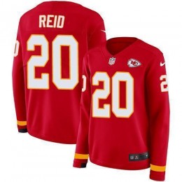 Kansas City Chiefs #20 Justin Reid Red Team Color Women's Stitched NFL Limited Therma Long Sleeve Jersey