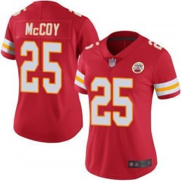 Kansas City Chiefs #25 LeSean McCoy Red Team Color Women's Stitched NFL Vapor Untouchable Limited Jersey