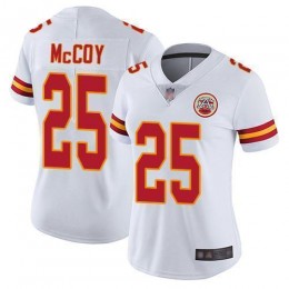 Kansas City Chiefs #25 LeSean McCoy White Women's Stitched NFL Vapor Untouchable Limited Jersey