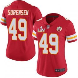 Kansas City Chiefs #49 Daniel Sorensen Red Team Color Women's Super Bowl LV Bound Stitched NFL Vapor Untouchable Limited Jersey