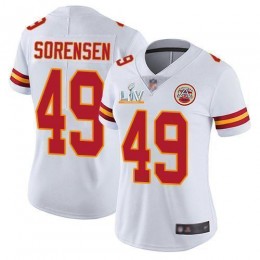 Kansas City Chiefs #49 Daniel Sorensen White Women's Super Bowl LV Bound Stitched NFL Vapor Untouchable Limited Jersey