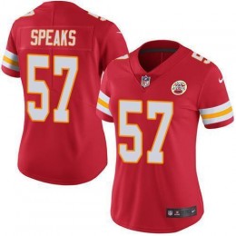 Kansas City Chiefs #57 Breeland Speaks Red Team Color Women's Stitched NFL Vapor Untouchable Limited Jersey