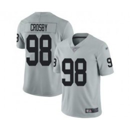 Men's Youth Women's Las Vegas Oakland Raiders #98 Maxx Crosby Silver Limited Inverted Legend Football Jersey