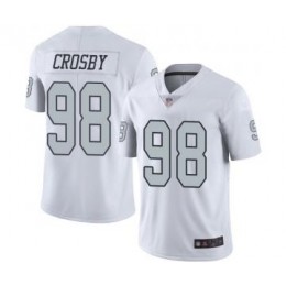 Men's Youth Women's Las Vegas Oakland Raiders #98 Maxx Crosby White Limited Rush Vapor Untouchable Football Jersey