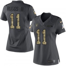 Las Vegas Raiders #11 Henry Ruggs III Black Women's Stitched NFL Limited 2016 Salute to Service Jersey