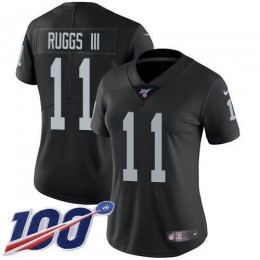 Las Vegas Raiders #11 Henry Ruggs III Black Team Color Women's Stitched NFL 100th Season Vapor Untouchable Limited Jersey