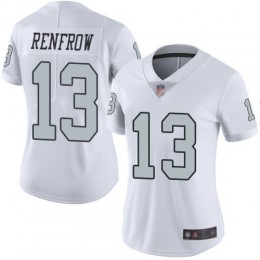 Las Vegas Raiders #13 Hunter Renfrow White Women's Stitched NFL Limited Rush Jersey