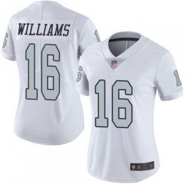 Las Vegas Raiders #16 Tyrell Williams White Women's Stitched NFL Limited Rush Jersey