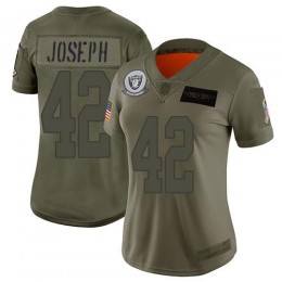 Las Vegas Raiders #42 Karl Joseph Camo Women's Stitched NFL Limited 2019 Salute to Service Jersey