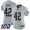 Las Vegas Raiders #42 Karl Joseph Silver Women's Stitched NFL Limited Inverted Legend 100th Season Jersey