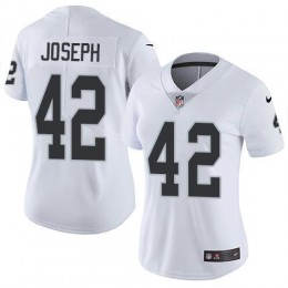 Las Vegas Raiders #42 Karl Joseph White Women's Stitched NFL Vapor Untouchable Limited Jersey