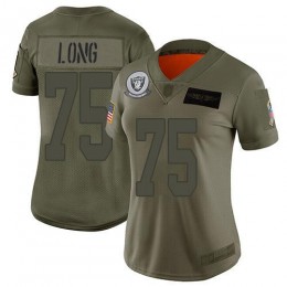 Las Vegas Raiders #75 Howie Long Camo Women's Stitched NFL Limited 2019 Salute to Service Jersey