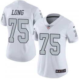 Las Vegas Raiders #75 Howie Long White Women's Stitched NFL Limited Rush Jersey