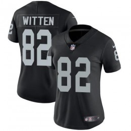 Las Vegas Raiders #82 Jason Witten Black Team Color Women's Stitched NFL Vapor Untouchable Limited Jersey