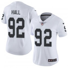 Las Vegas Raiders #92 P.J. Hall White Women's Stitched NFL Vapor Untouchable Limited Jersey