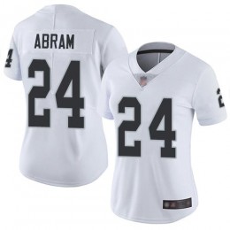 Raiders #24 Johnathan Abram White Women's Stitched NFL Vapor Untouchable Limited Jersey