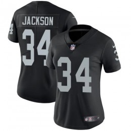 Raiders #34 Bo Jackson Black Team Color Women's Stitched NFL Vapor Untouchable Limited Jersey