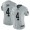 Raiders #4 Derek Carr Silver Women's Stitched NFL Limited Inverted Legend Jersey