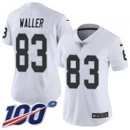 Raiders #83 Darren Waller White Women's Stitched NFL 100th Season Vapor Limited Jersey