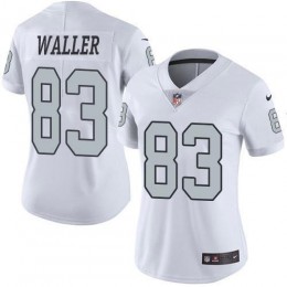 Raiders #83 Darren Waller White Women's Stitched NFL Limited Rush Jersey