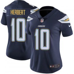 Chargers #10 Justin Herbert Navy Blue Team Color Women's Stitched NFL Vapor Untouchable Limited Jersey