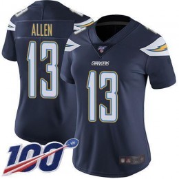 Chargers #13 Keenan Allen Navy Blue Team Color Women's Stitched NFL 100th Season Vapor Limited Jersey