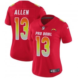 Chargers #13 Keenan Allen Red Women's Stitched NFL Limited AFC 2019 Pro Bowl Jersey
