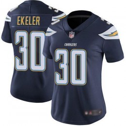 Chargers #30 Austin Ekeler Navy Blue Team Color Women's Stitched NFL Vapor Untouchable Limited Jersey