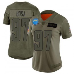 Chargers #97 Joey Bosa Camo Women's Stitched NFL Limited 2019 Salute To Service Jersey