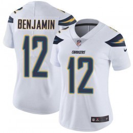Los Angeles Chargers #12 Travis Benjamin White Women's Stitched NFL Vapor Untouchable Limited Jersey