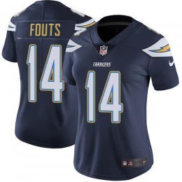 Los Angeles Chargers #14 Dan Fouts Navy Blue Team Color Women's Stitched NFL Vapor Untouchable Limited Jersey