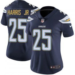 Los Angeles Chargers #25 Chris Harris Jr Navy Blue Team Color Women's Stitched NFL Vapor Untouchable Limited Jersey