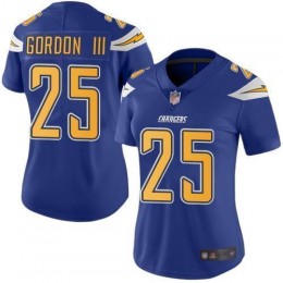 Los Angeles Chargers #25 Melvin Gordon III Electric Blue Women's Stitched NFL Limited Rush Jersey