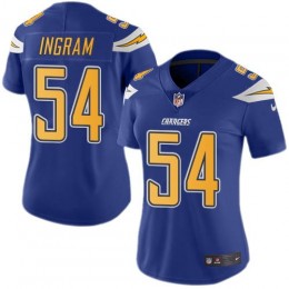Los Angeles Chargers #54 Melvin Ingram Electric Blue Women's Stitched NFL Limited Rush Jersey