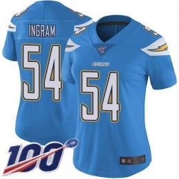 Los Angeles Chargers #54 Melvin Ingram Electric Blue Alternate Women's Stitched NFL 100th Season Vapor Limited Jersey