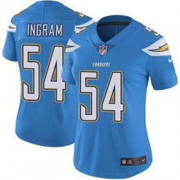 Los Angeles Chargers #54 Melvin Ingram Electric Blue Alternate Women's Stitched NFL Vapor Untouchable Limited Jersey