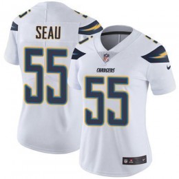 Los Angeles Chargers #55 Junior Seau White Women's Stitched NFL Vapor Untouchable Limited Jersey