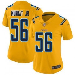 Los Angeles Chargers #56 Kenneth Murray Jr Gold Women's Stitched NFL Limited Inverted Legend Jersey