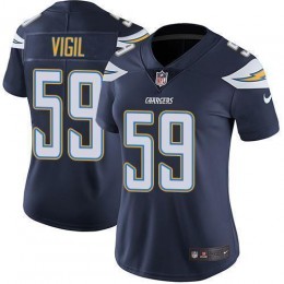 Los Angeles Chargers #59 Nick Vigil Navy Blue Team Color Women's Stitched NFL Vapor Untouchable Limited Jersey