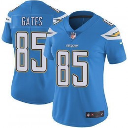 Los Angeles Chargers #85 Antonio Gates Electric Blue Alternate Women's Stitched NFL Vapor Untouchable Limited Jersey
