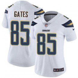 Los Angeles Chargers #85 Antonio Gates White Women's Stitched NFL Vapor Untouchable Limited Jersey