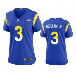 Los Angeles Los Angeles Rams #3 Odell Beckham Jr. Women's Game NFL Jersey-Royal Womens