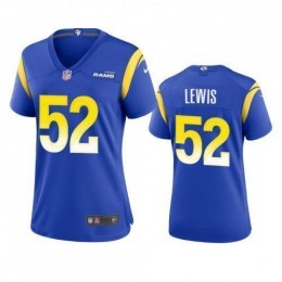 Los Angeles Los Angeles Rams #52 Terrell Lewis Women's Game NFL Jersey-Royal Womens
