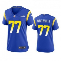 Los Angeles Los Angeles Rams #77 Andrew Whitworth Women's Game NFL Jersey-Royal Womens